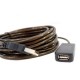 USB 2.0 удлинитель активный репитер, кабель AM - AF, 10м