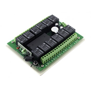 Радиомодуль с антенной и кнопка KEY для настройки реле-4