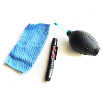 Набор для чистки оптики 3в1 груша карандаш фибра