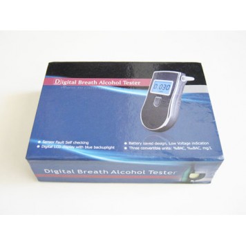 Внешний вид упаковочной коробки цифрового алкотестера-3