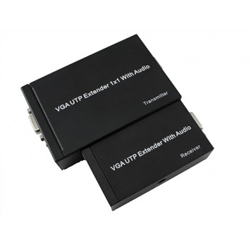 VGA подовжувач по UTP до 300 м, зі звуком, репітор