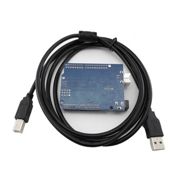 Обратная сторона контроллера Arduino Uno ATmega328P-PU и комплект поставки-1