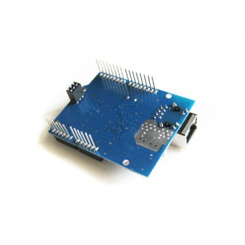 Зворотний бік мережевого модуля Ethernet Shield для Arduino W5100-2