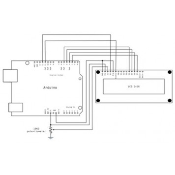 Схема підключення дисплея через HD44780 інтерфейс-3