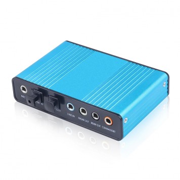 Зовнішня USB звукова карта 5.1 SPDIF, апаратна CM6206