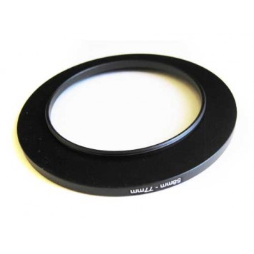 Вид на підвищувальне степ кільце 58-77мм для Canon, Nikon з боку об'єктива-1