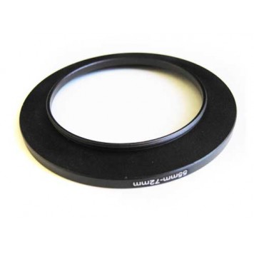 Вид на підвищувальне степ кільце 55-72мм для Canon, Nikon з боку об'єктива-1
