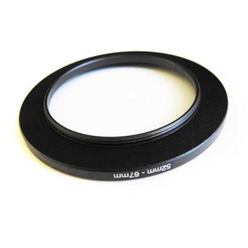 Вид на повышающее степ кольцо 52-67мм для Canon, Nikon со стороны объектива-1