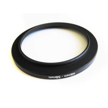 Вид на повышающее степ кольцо 49-58мм для Canon, Nikon со стороны объектива-1