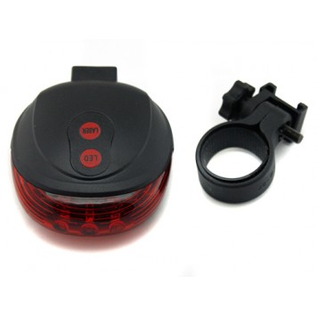Комплект поставки ліхтаря на велосипед заднього 5 LED 2 лазера, червоного-1