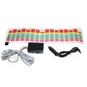 Еквалайзер на скло авто, світломузика, 45х11 см