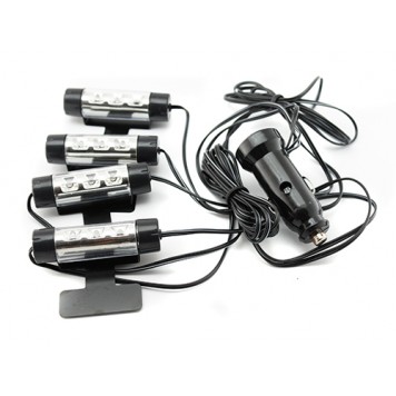 Комплект поставки декоративної 4x3 LED підсвічування салону автомобіля-1