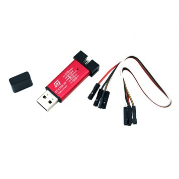 Комплект поставки USB программатора ST-LINK V2 STM8 STM32 Cortex-M-1