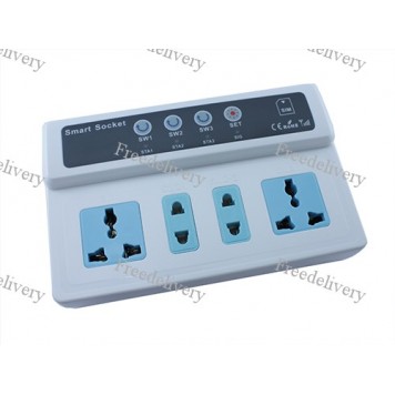 Умная тройная GSM розетка, управление по SIM-карте SC3-GSM