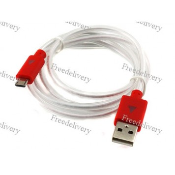 Micro USB дата кабель Samsung S3 S4 HTC светящийся