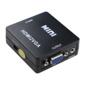 HDMI - VGA адаптер, конвертер відео + аудіо, 1080P HDMI - VGA адаптер, конвертер відео + аудіо, 1080P