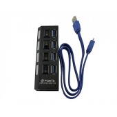 4-портовый USB 3.0 хаб с выключателями, до 5 Гбит/с 4-портовый USB 3.0 хаб с выключателями, до 5 Гбит/с