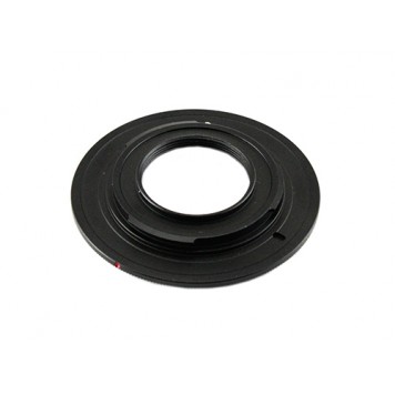 Вид на адаптер перехідник C Mount - Micro 4/3 (M4 / 3) чорний з боку камери-1