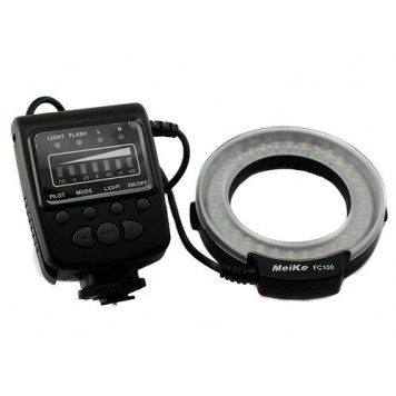 Макроспалах кільцевий Meike FC100 LED Canon Nikon