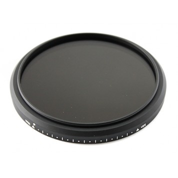 Вид на ND фильтр переменной плотности ND2-ND400, 72 мм со стороны объектива-1