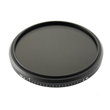 Вид на ND фильтр переменной плотности ND2-ND400, 77 мм со стороны объектива-1