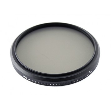 Вид на ND фильтр переменной плотности ND2-ND400, 67 мм со стороны объектива-1