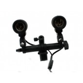 Держатель двух ламп, зонта, поворотный, крепление