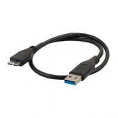 Кабель USB 3.0 - USB Micro-B, 1м, грубий, чорний Кабель USB 3.0 - USB Micro-B, 1м, грубий, чорний