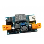 Понижувальний конвертер струму + USB + гніздо + вольтметр