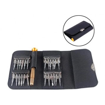 Отвертка с 24 насадками для ремонта телефонов, набор отверток в кошельке