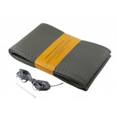 Обшивка чохол на кермо зі шкірозамінника, 37-38см, сіра Обшивка чохол на кермо зі шкірозамінника, 37-38см, сіра