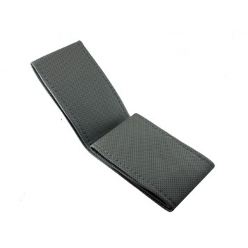 Обшивка чохол на кермо зі шкірозамінника, 37-38см, сіра в складеному вигляді-2