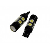 2x LED T10 W5W лампа в автомобіль, 8 SMD + 1 COB