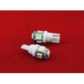 2х LED T10 W5W лампа в автомобіль, 4+1 SMD