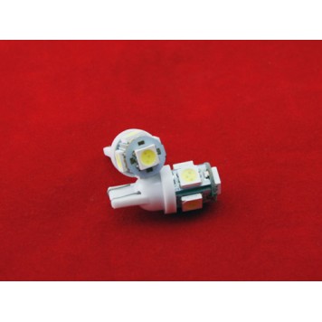 2х LED T10 W5W лампа в автомобіль, 4+1 SMD-1