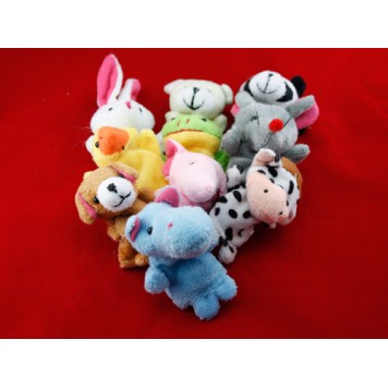 У комплекті є собачка , зайчик , білий ведмідь , панда , курча , жабка , мишка , слоник , корівка та бегемот-2