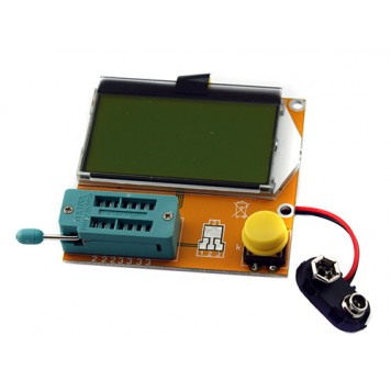 З плати тестера виведений адаптер живлення під батарею 6F22-1