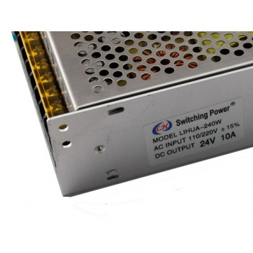 Маркировка на блоке питания в металлическом корпусе 24В 10А-2