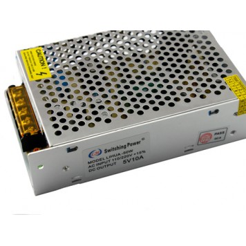 Маркировка на блоке питания в металлическом корпусе 5В 10А-2