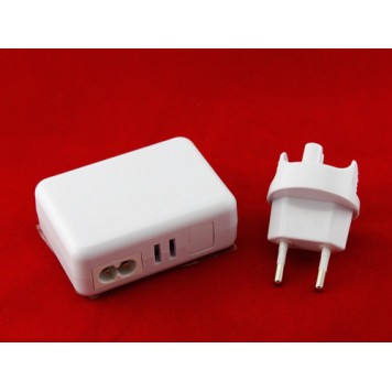 Мережевий зарядний, 4 USB, 5V 2.1A з відстебнутою вилкою-1