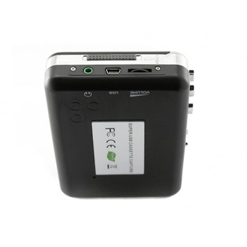 Роз'єми підключення, регулятор гучності і кнопка відкриття відсіку для установки касети-3