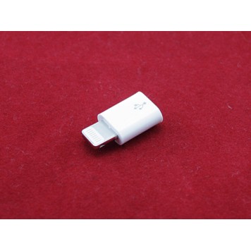 Переходник адаптер MicroUSB мама - Lighting папа