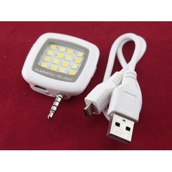 Комплект поставки зовнішнього спалаху для смартфонів, 16LED, 3.5 мм-4