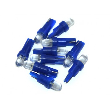 10х LED T5 лампа в автомобиль, подсветка, синяя