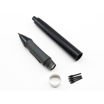 Беспроводная цифровая ручка в разобранном виде, дополнительные пластиковые грифели и металлический съёмник-2