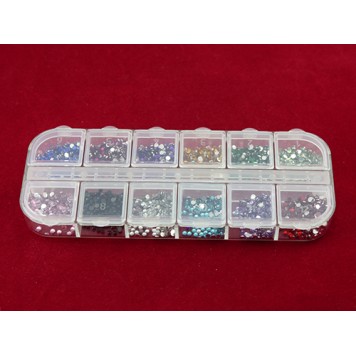 3000 стразів для нігтів, нейл-арт, манікюр, 12 кол
