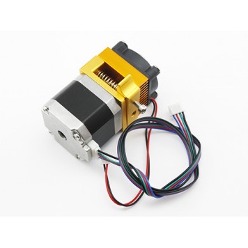 Двигун NEMA17 з механізмом подачі пластика, радіатором і кулером із захисною металевою решіткою-1