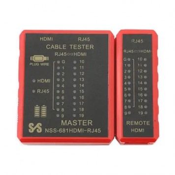 Тестер HDMI кабелей и витой пары RJ45, NSS-681 HDMI-RJ45