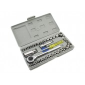 Набор торцевых головок с трещоткой и удлинителем в кейсе, 40 предметов