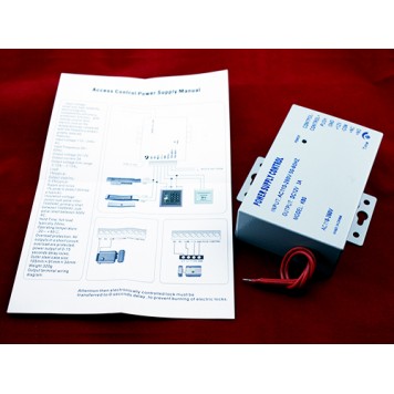 Комплект поставки контролера живлення домофона, електрозамка 12В, 3А-2